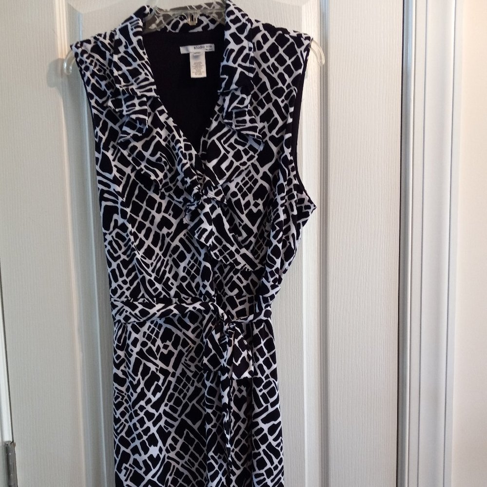 Studio One Sleeveless Wrap-look Dress - XL